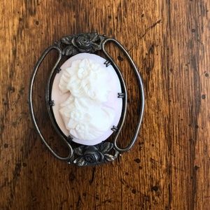 Pink Cameo Broach